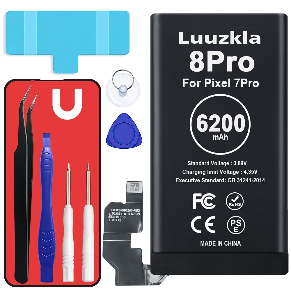 Amazon.com: Luuzkla Compatible with Pixel 8 Pro Battery, 6200mAh